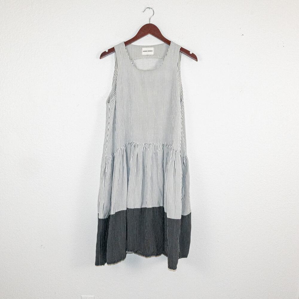 HENRIK VIBSKIV Women's Going on Stripe Dress Linen Viscoze SS16 - Picture 6 of 11